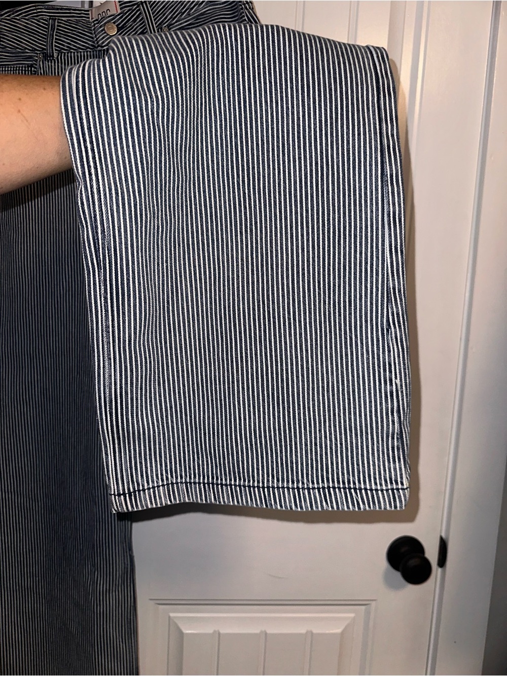 BDG Size 29 Women's High-Rise Wide Leg Jeans in Blue & White Stripe - Picture 5 of 13